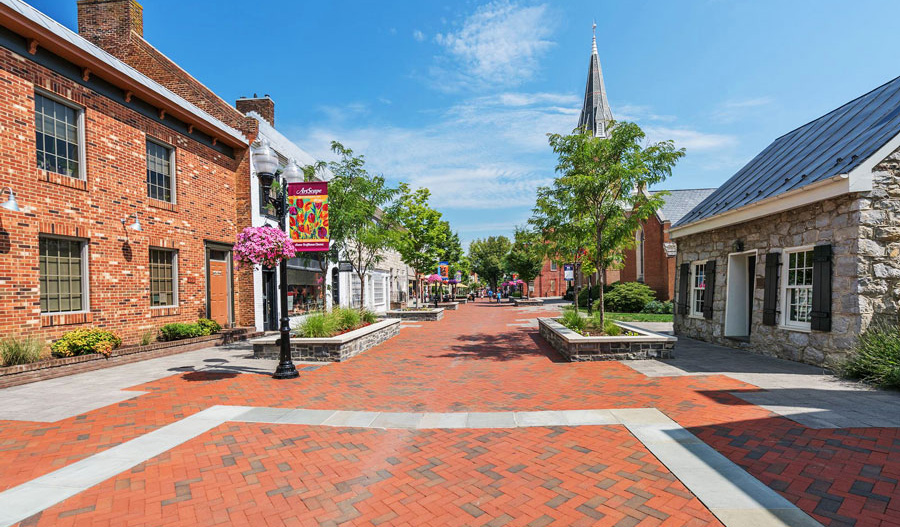 Old Town Winchester Town center in Northern Virginia