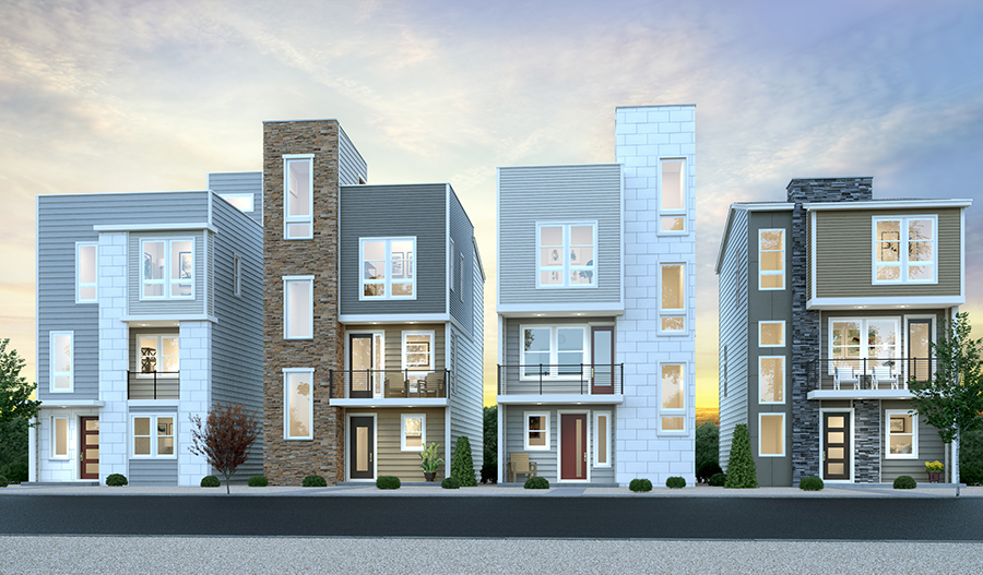 Streetscape of the Cityscapes at The Views community