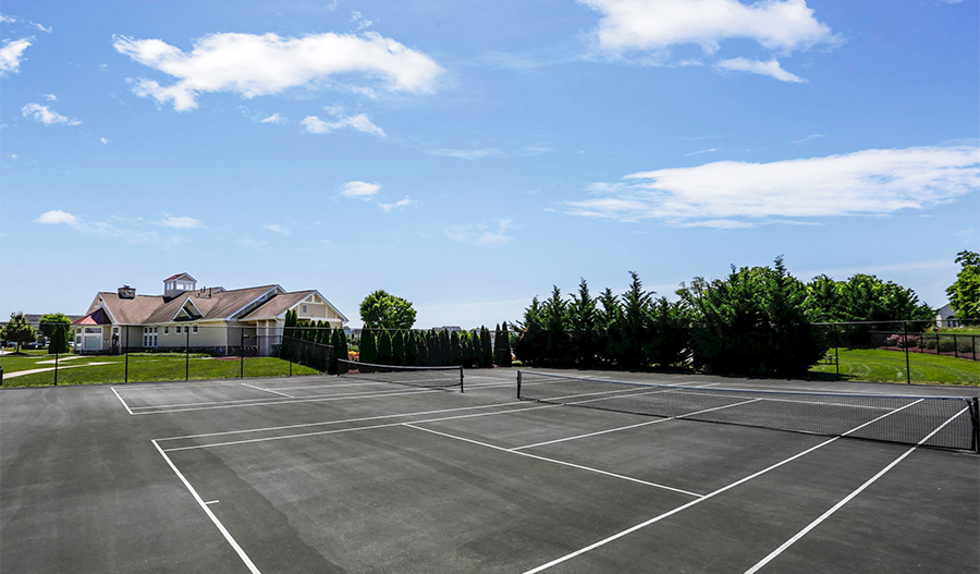 Tennis court at Hager's Crossing in Western Maryland