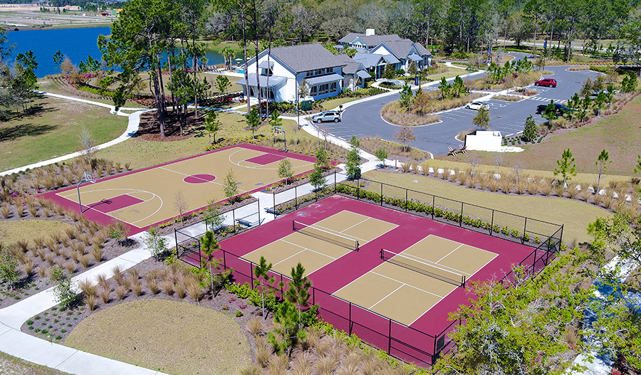 Tennis courts in Trailmark in JAX