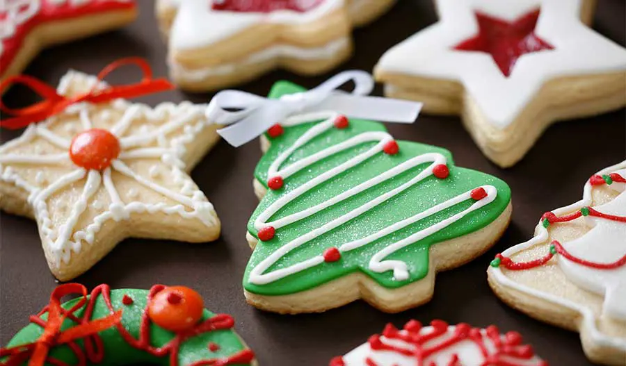 Holiday cookies on a plate