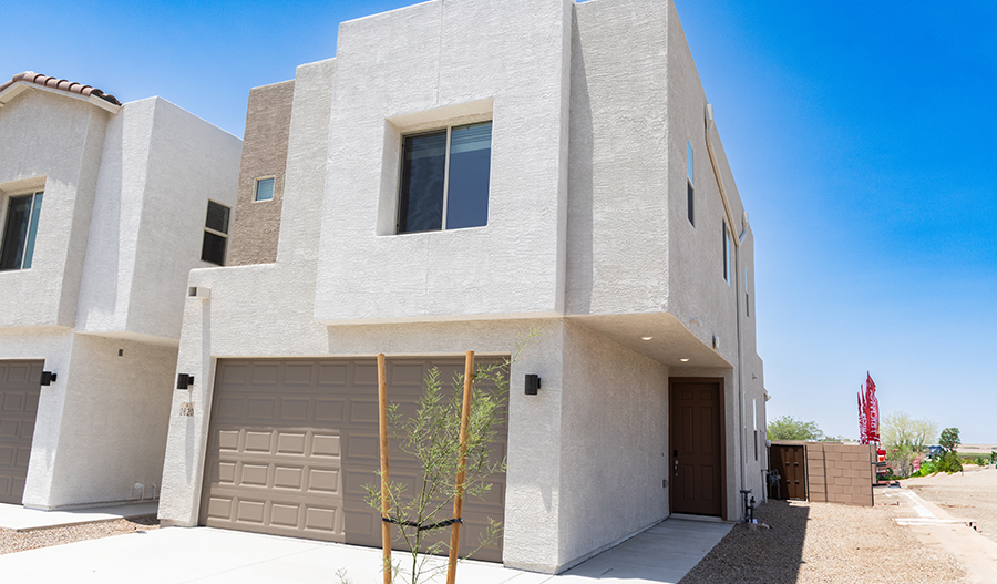 Exterior of a handsome new home