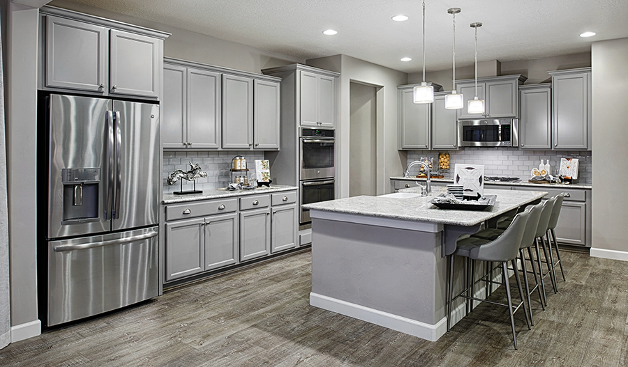 The Coronado Kitchen with center island in the Coronado floor plan