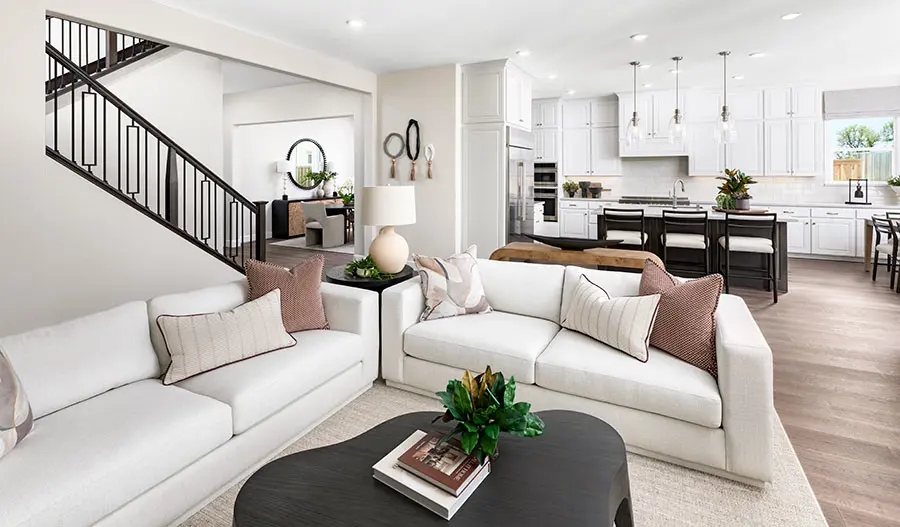Interior shot of a beautiful great room