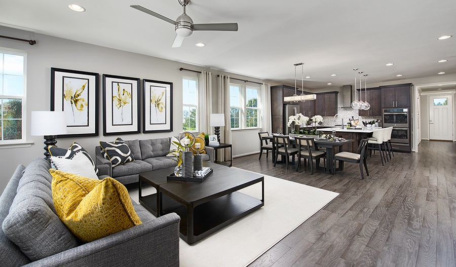 The Arlington Greatroom of the Arlington floor plan in Southern Hills