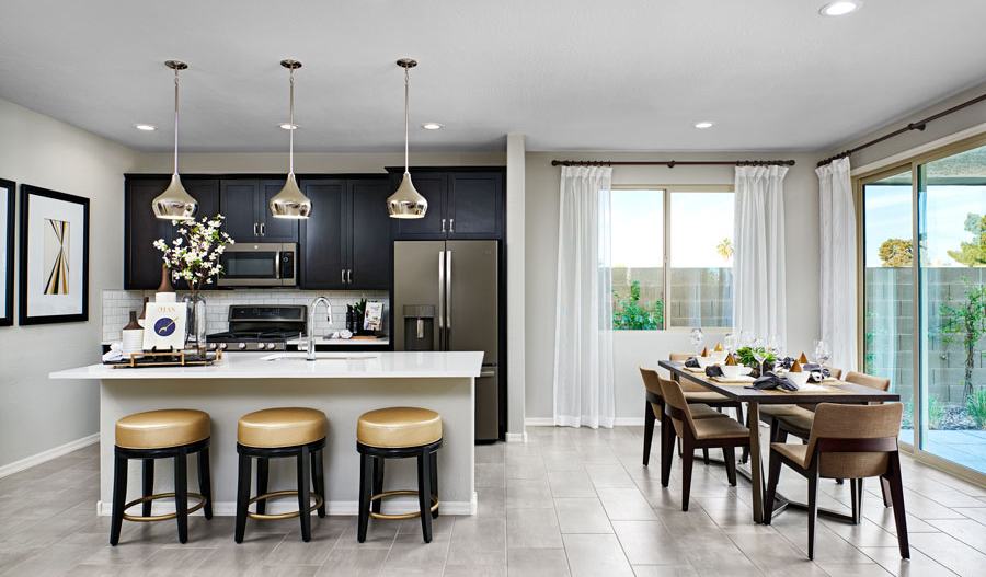 Kitchen and nook of the Moonstone plan in PHX