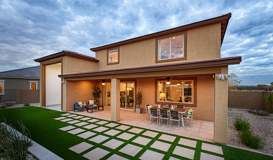 The Pearce Patio of the Pearce plan in PHX