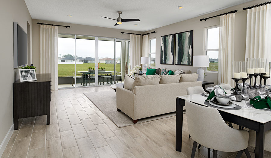 Family room of the Emerald plan