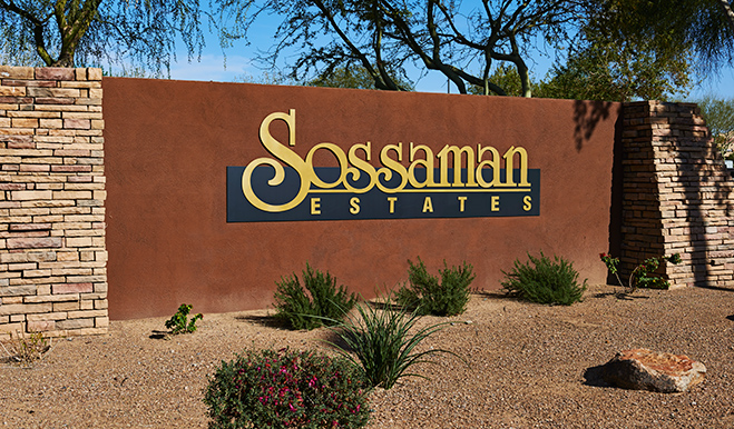 Sossaman Estates entry monument