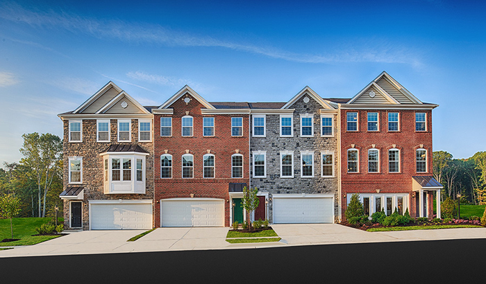 Exterior of townhomes