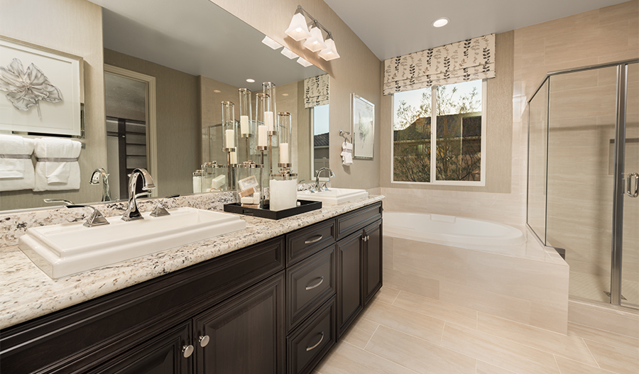 The Dominic Model Home Master Bathroom