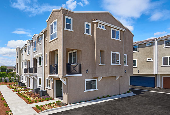 Exterior of new homes in Walnut Village