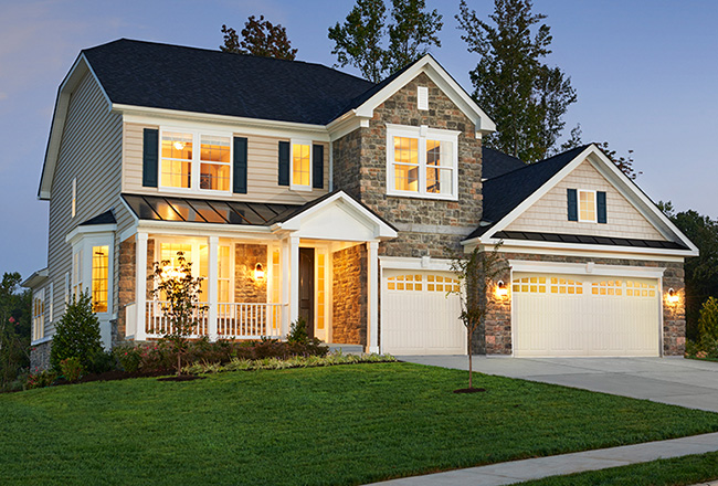 Exterior of two-story Donovan home