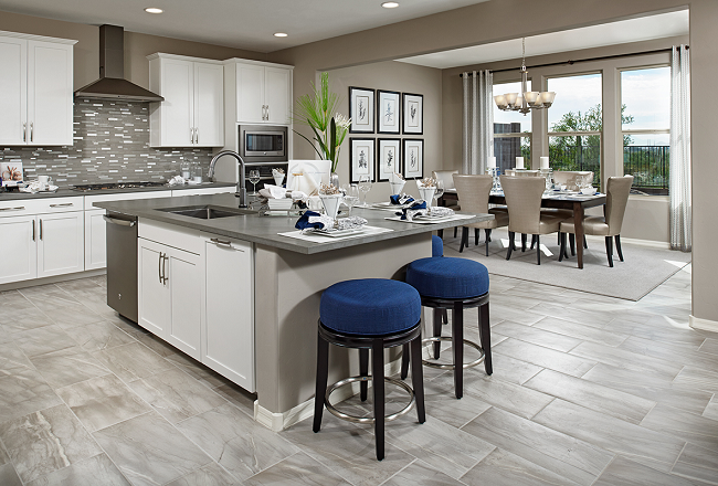 Kitchen and nook of Yorktown model home in Tucson
