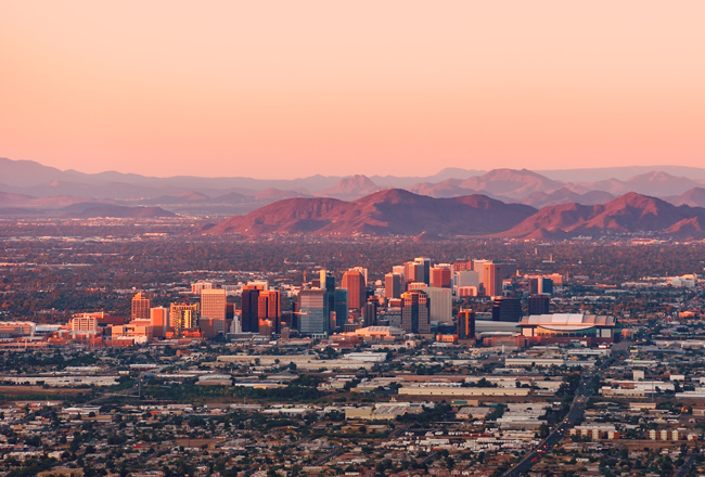 City skyline in Arizona