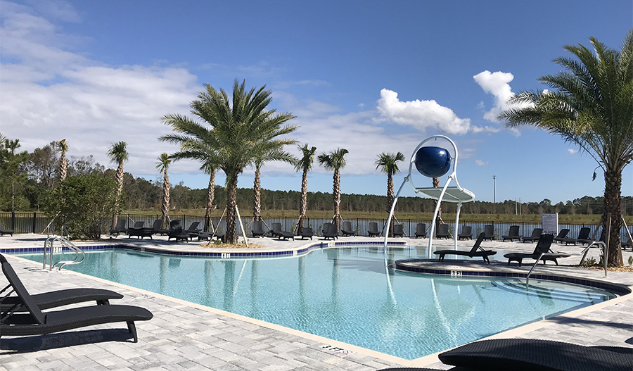 Pool view at Arbor Mill at Mill Creek