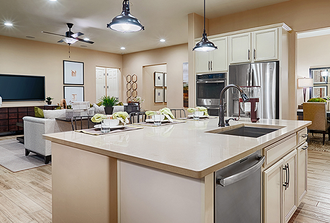 Delaney model home kitchen in Tucson