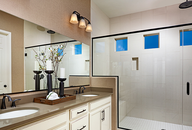 Delaney model home master bath in Tucson