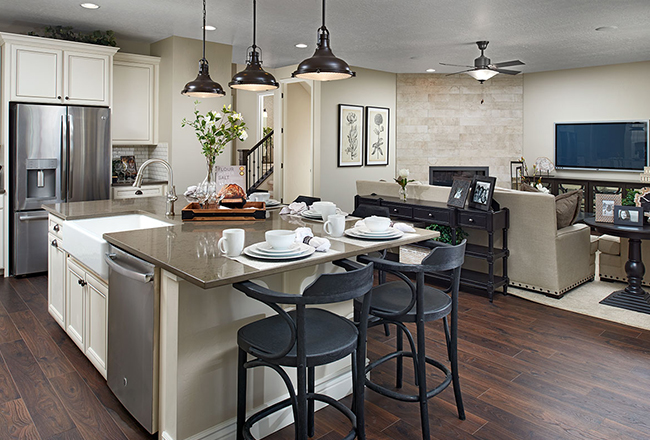 Model of the Coronado floor plan; kitchen