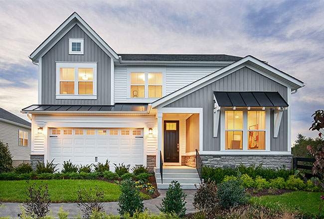 Exterior of two-story Hopewell home