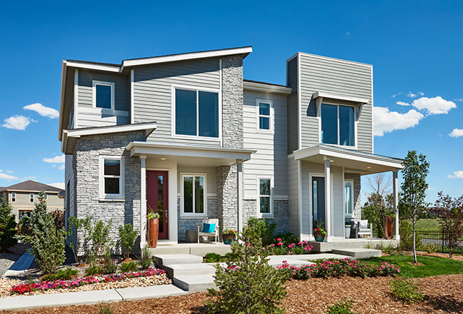 Exterior photo of the Boston & Chicago paired-home model in Colorado