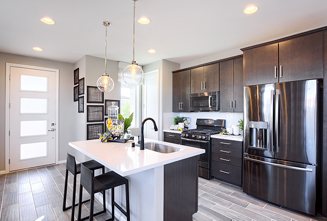 Kitchen of the Chicago model home in Las Vegas