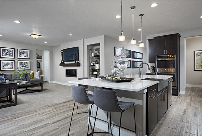 Basement in Bedford home