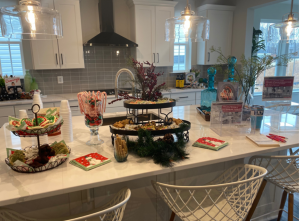 Cookies and other treats on kitchen island