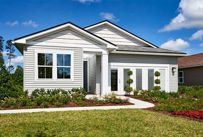 Exterior of ranch-style Larimar home