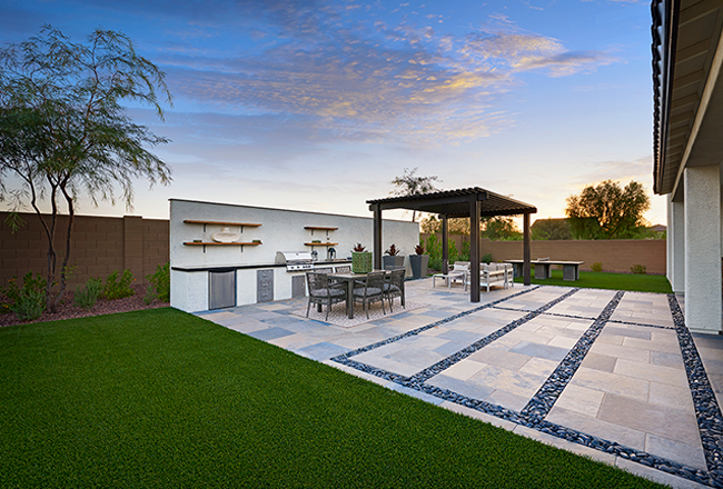 Paulson home patio with pergola