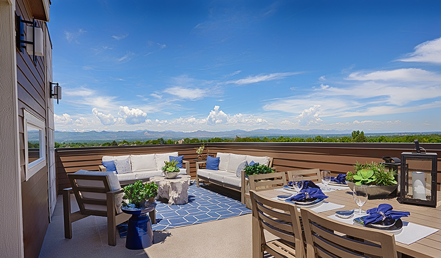Rooftop terrace on a Cityscape model home