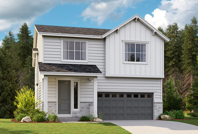 Exterior of two-story Jefferson floor plan