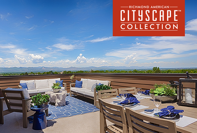 Relaxing rooftop terrace of Cityscape™ Collection home