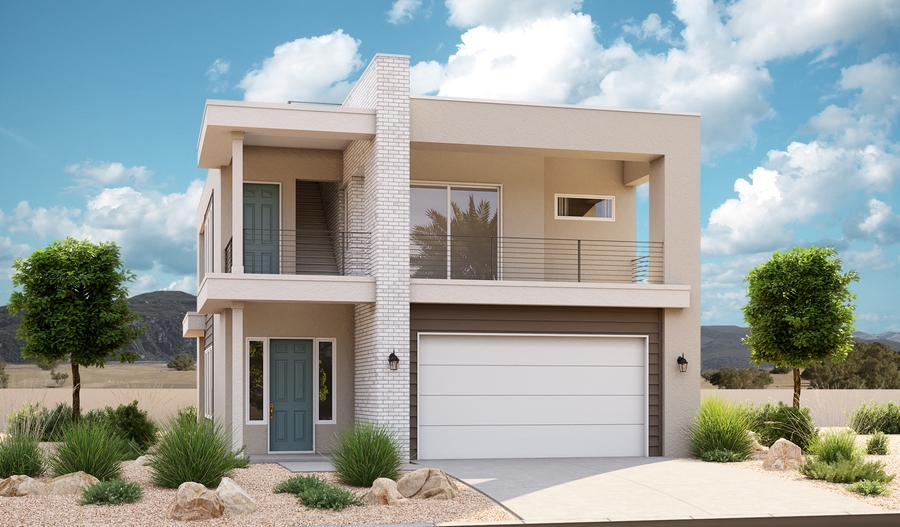 Exterior of two-story Willowbrook home at Black Ridge Cove