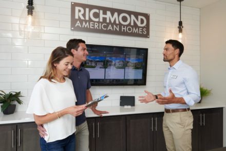 Homebuyers at a Richmond American sales center
