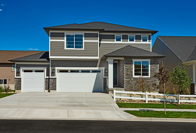 Exterior of two-story Moonstone home