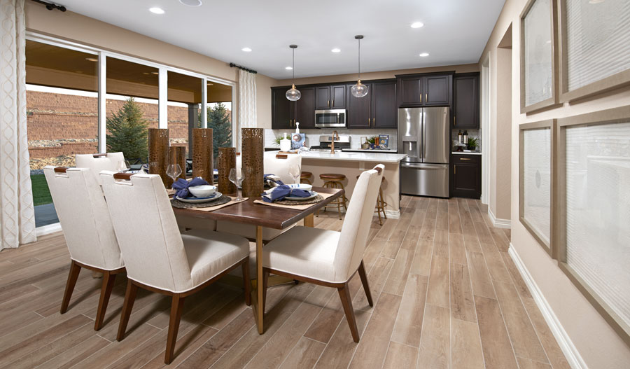 Dining nook and kitchen