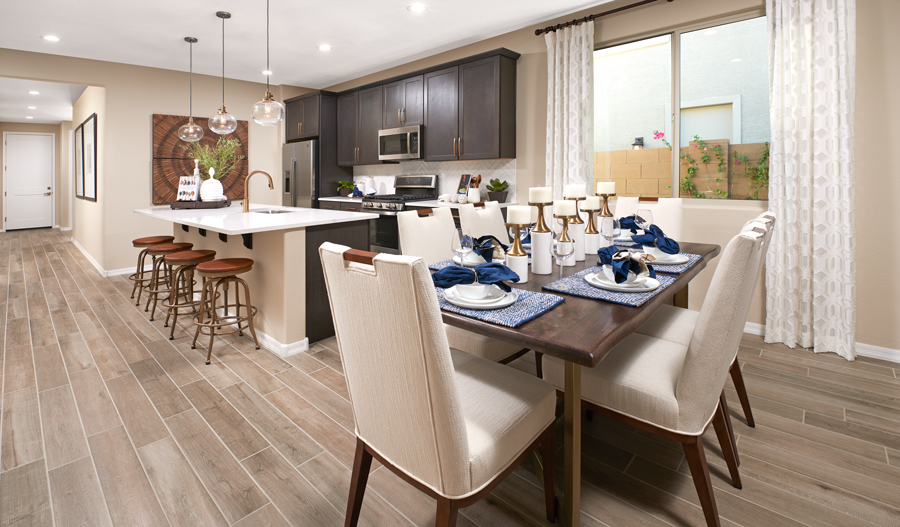 Sapphire plan kitchen and dining nook