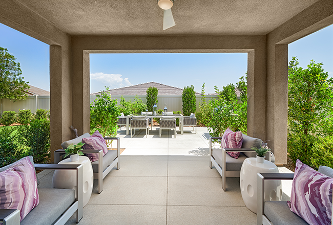 Seasons Amethyst model covered patio