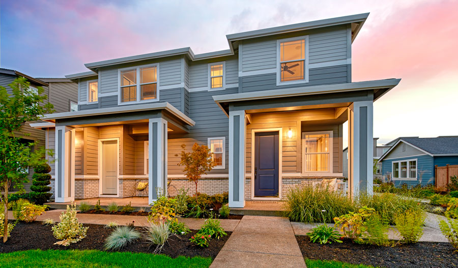 Front view of a paired home