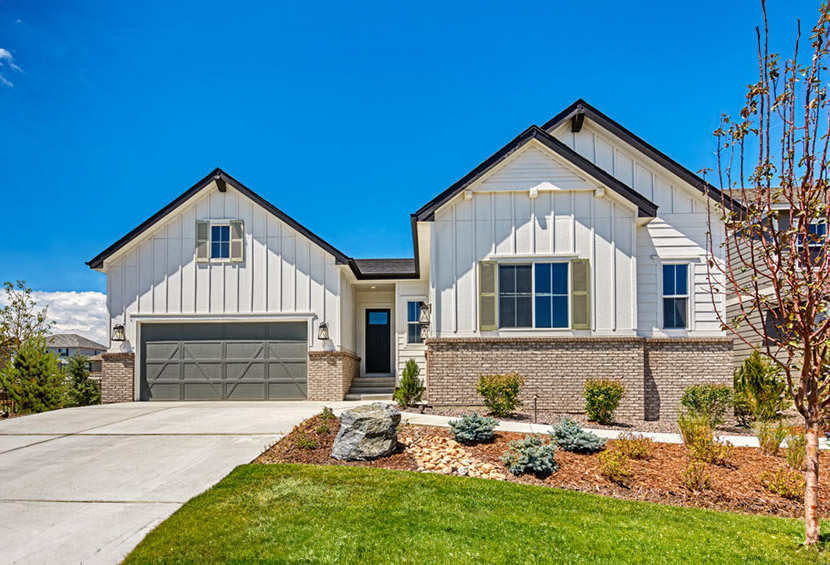 Exterior of ranch-style Pinecrest floor plan