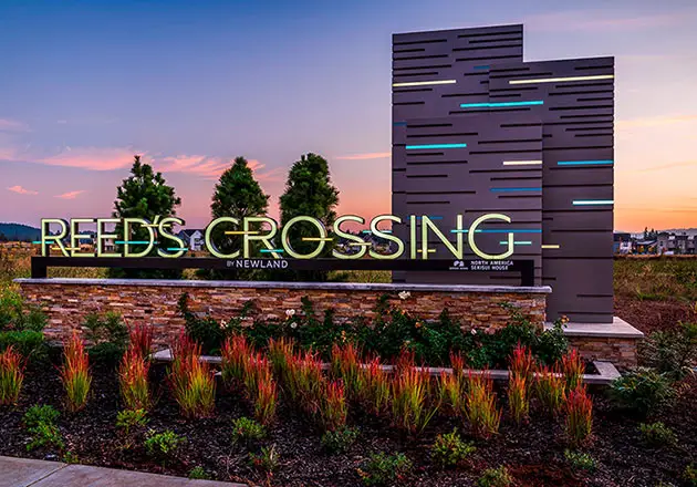 Reed Crossing Community Sign