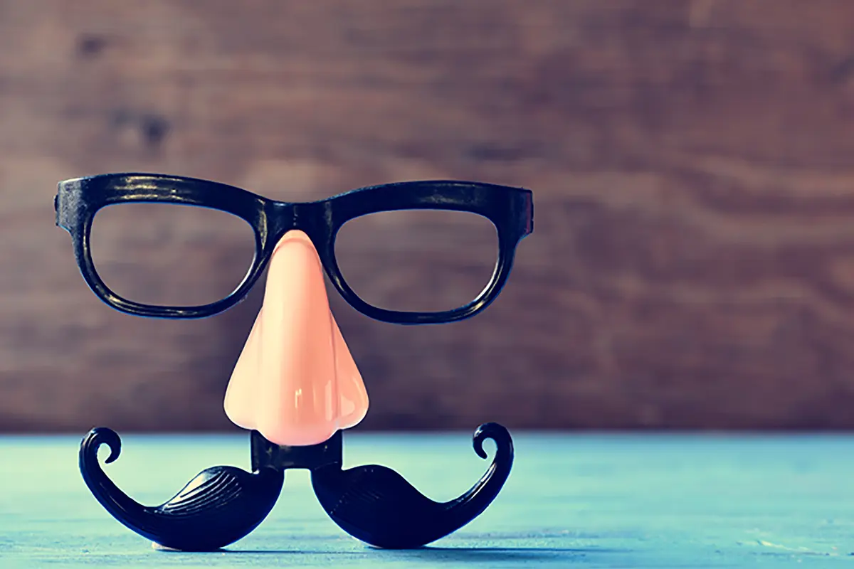 Glasses, nose and mustache face mask