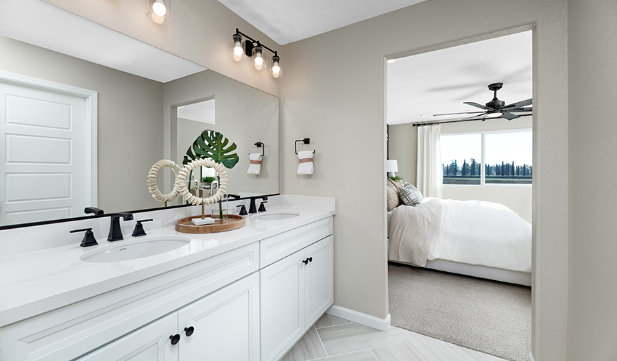 Primary bathroom with double sinks in a Citrine Seasons™ Collection home