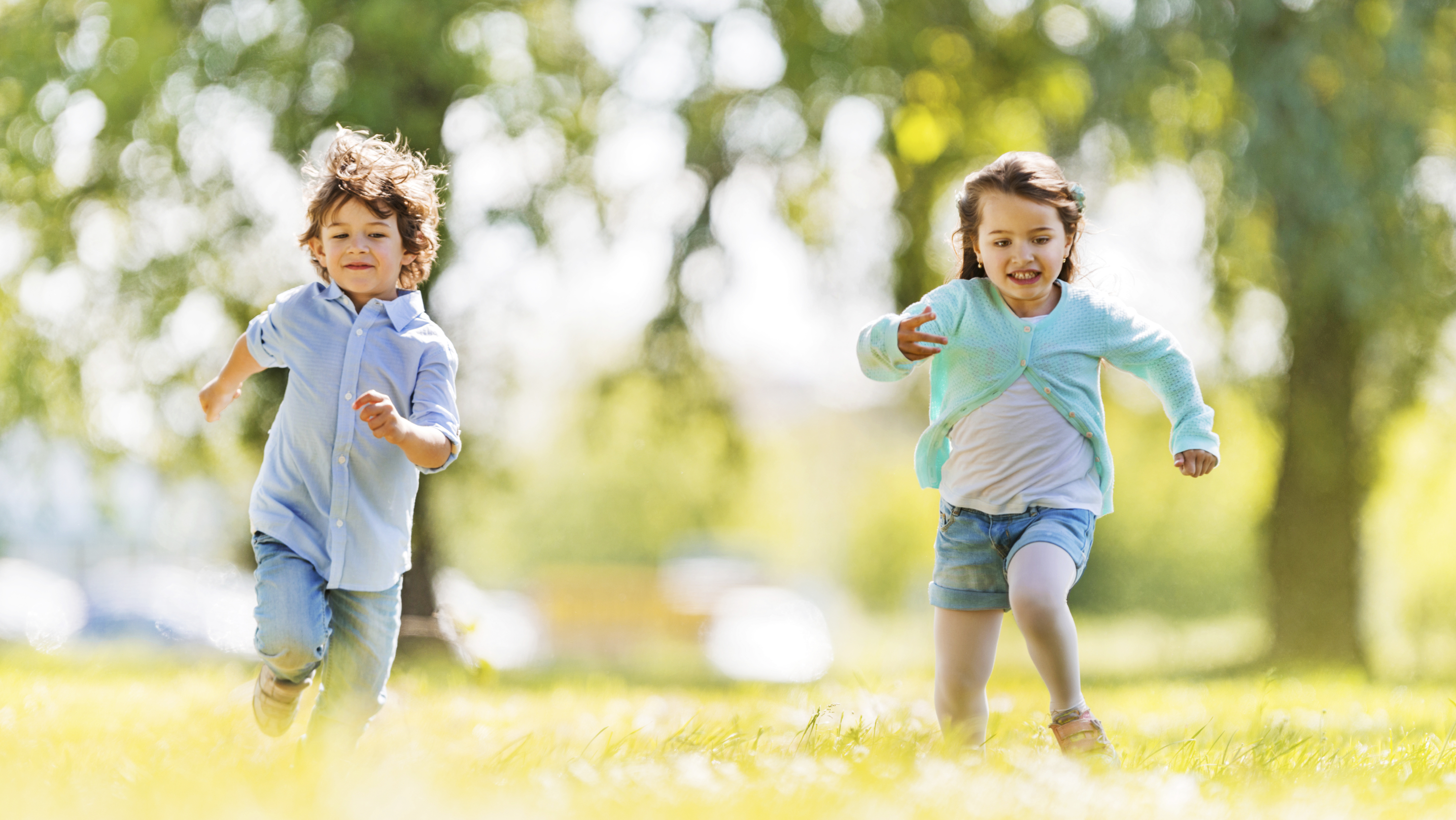 Kids Playing In Park