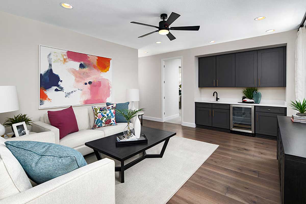 Living area in one of Richmond American's impressive multigenerational homes