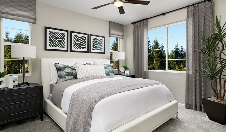 Light-filled primary suite in a Boston paired home