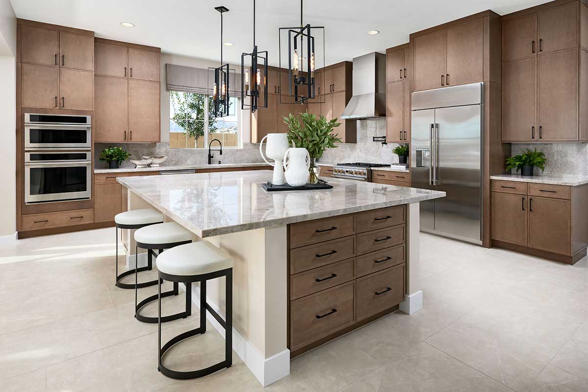 Impressive kitchen in a two-story floor plan