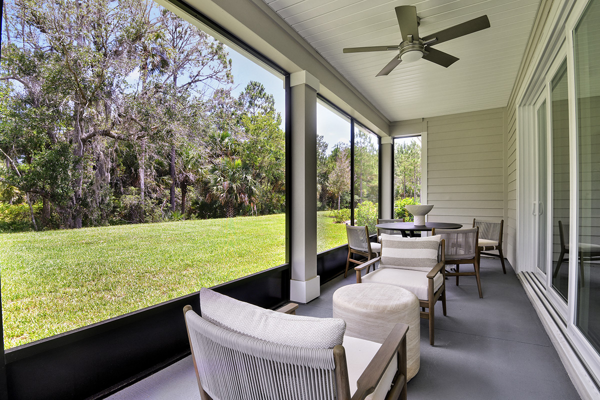 Covered patio in the Augusta floor plan