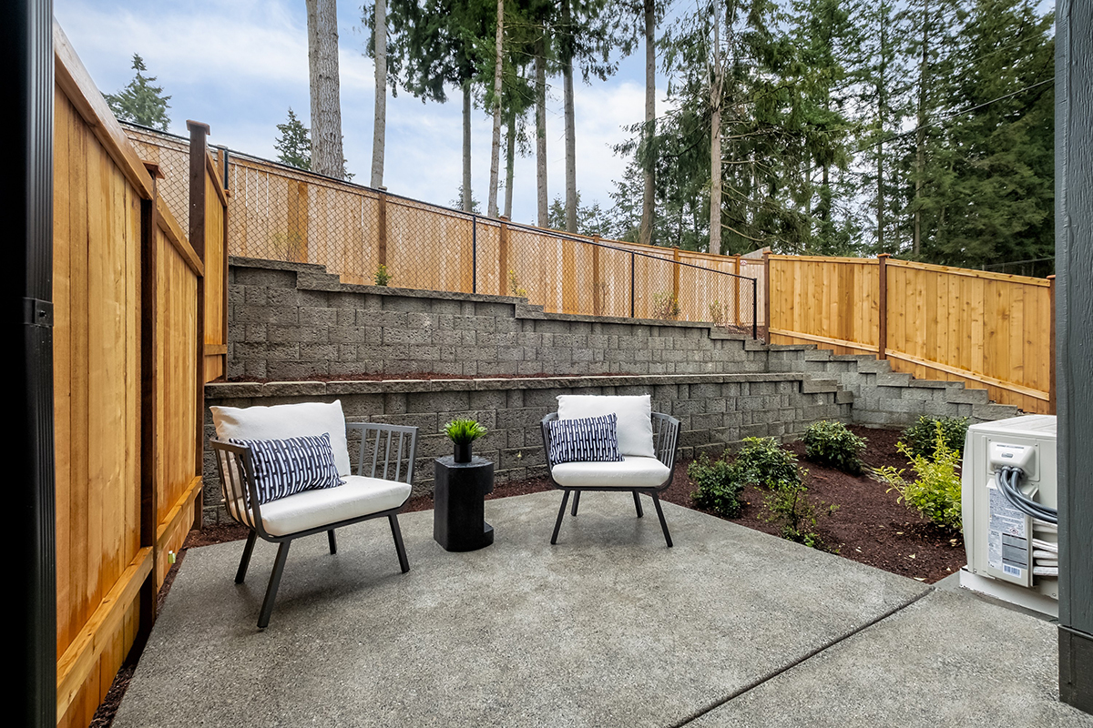 Terraced back patio